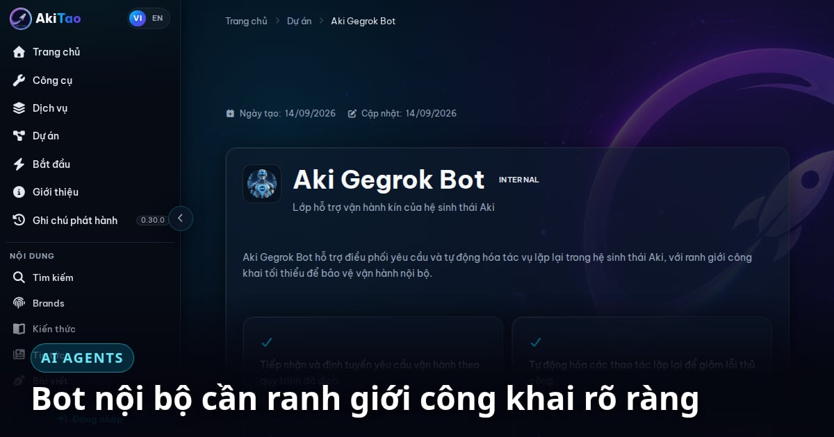 Vì sao bot nội bộ cần ranh giới công khai rõ ràng?