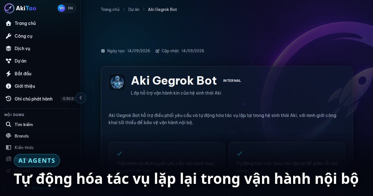 Tự động hóa tác vụ lặp lại trong vận hành nội bộ