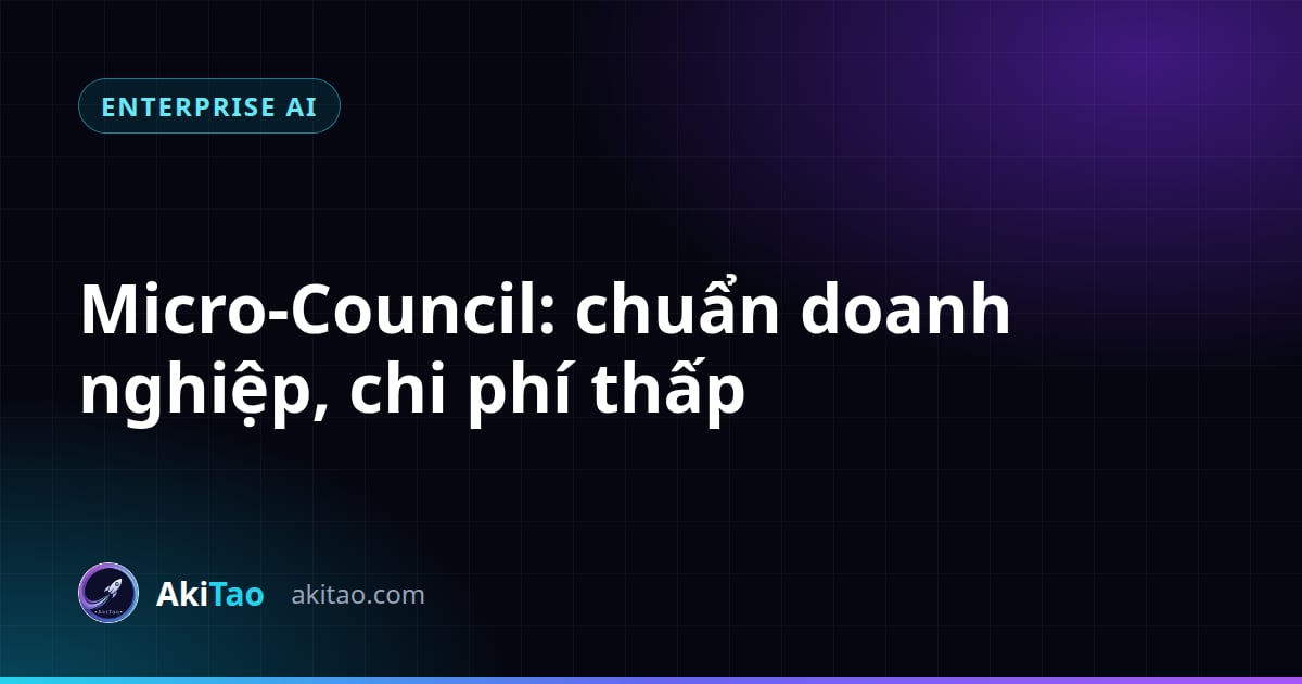 Micro-Council: Hội Đồng AI Nhỏ Chọn Cơ Chế Theo Chỗ Thiếu Để Giữ Chi Phí Thấp
