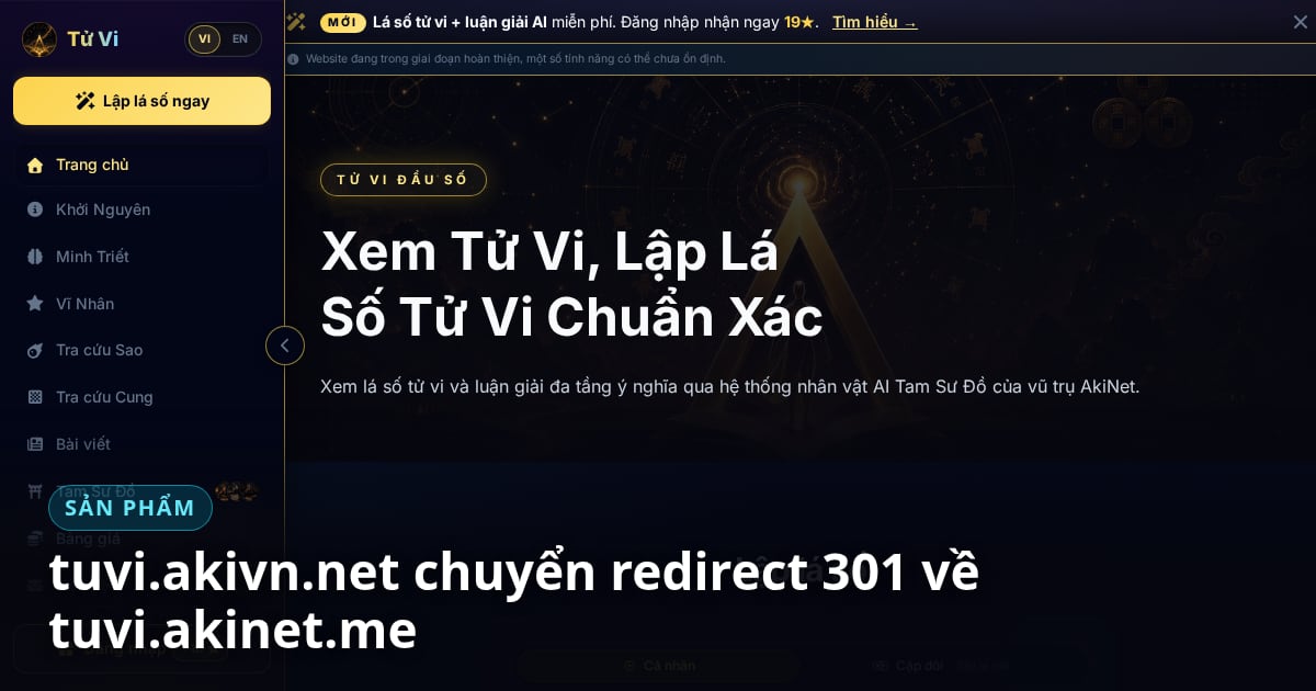 tuvi.akivn.net chuyển hẳn sang redirect 301 về tuvi.akinet.me