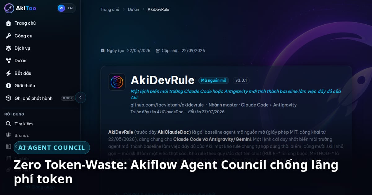 Zero Token-Waste: Cách akiflow Giữ Chi Phí Token Thấp Mà Không Cần RAG Hay Daemon