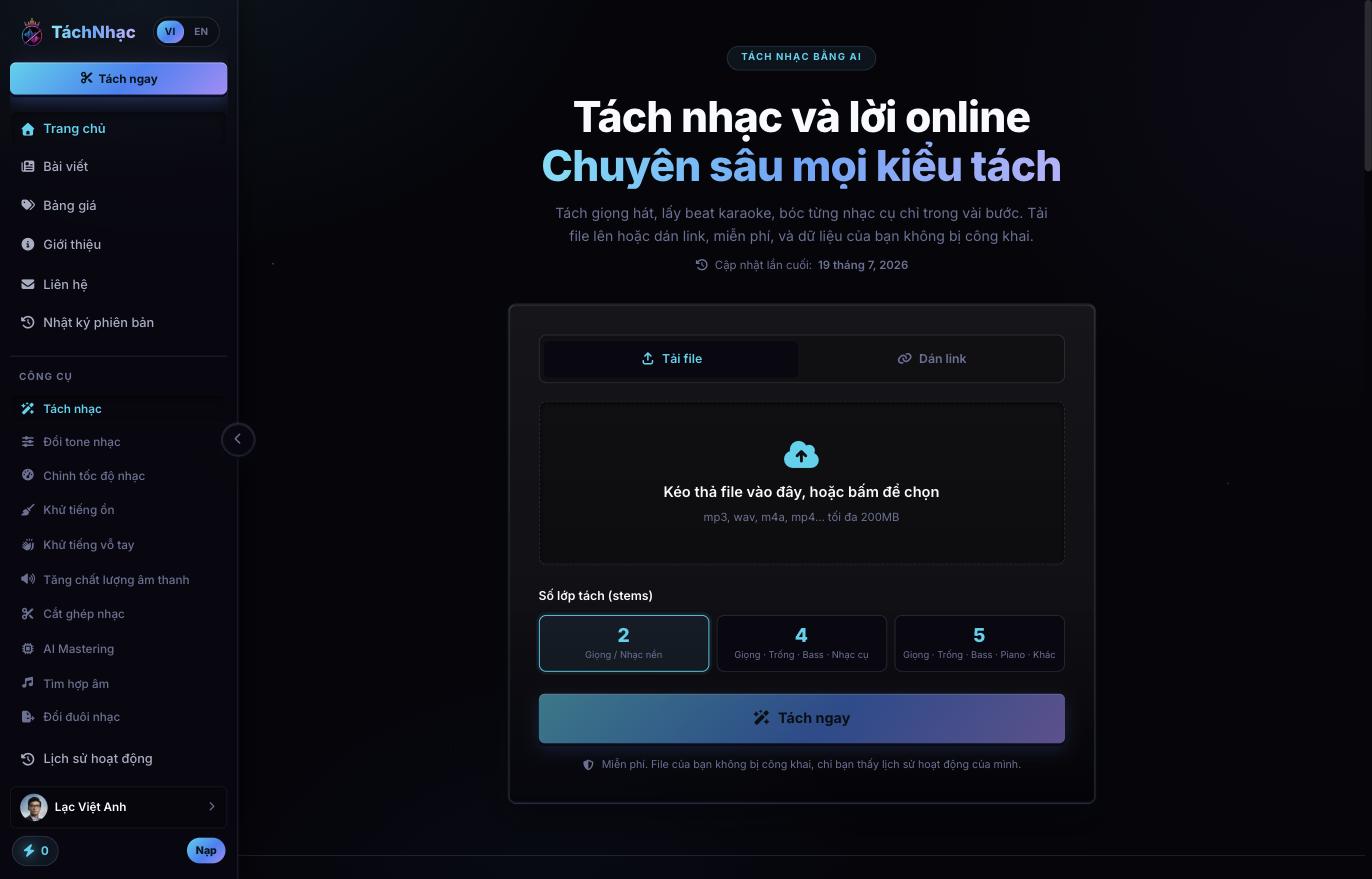 Trang chủ tách nhạc TachNhac.com
